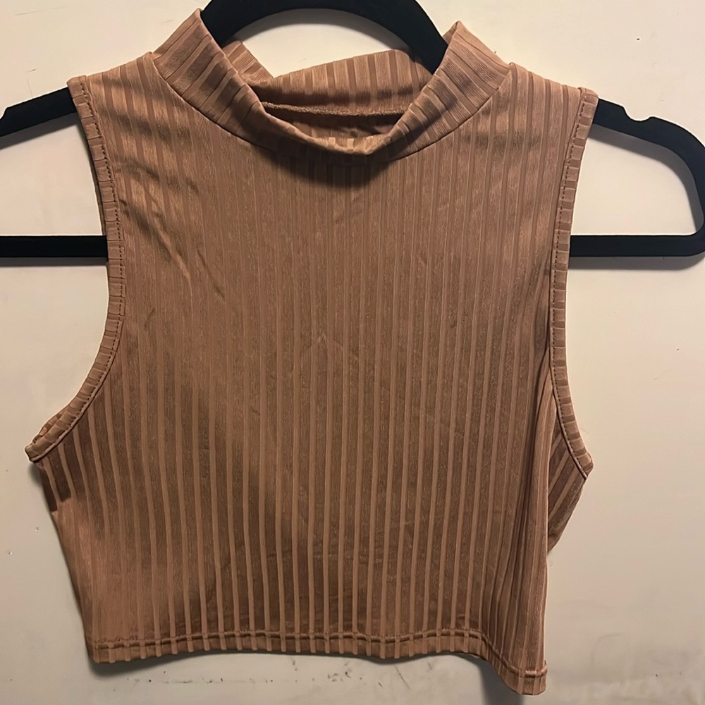 Tan Crop Top